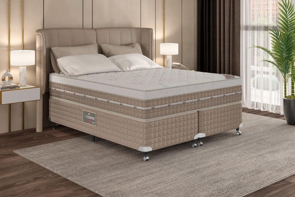 Cama Box + Colchão Castor Queen